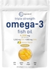 VIÊN UỐNG BỔ SUNG DẦU CÁ OMEGA 3 HƯƠNG  CHANH - TRIPLE STRENGTH OMEGA 3 FISH OIL SUPPLEMENTS, 240 VIÊN