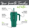 LY KHÔNG GỈ CÁCH NHIỆT CHÂN KHÔNG GIỮ LẠNH ĐẾN 34 GIỜ MÀU PALM LEAF - REDUCE 40 OZ TUMBLER WITH HANDLE - VACUUM INSULATED STAINLESS STEEL MUG WITH SIP-IT-YOUR-WAY LID AND STRAW - KEEPS DRINKS COLD UP TO 34 HOURS