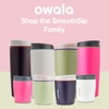 CỐC CÀ PHÊ CÁCH NHIỆT BẰNG THÉP KHÔNG GỈ - OWALA SMOOTHSIP SLIDER INSULATED STAINLESS STEEL COFFEE TUMBLER, REUSABLE ICED COFFEE CUP, HOT COFFEE TRAVEL MUG, BPA FREE 10 OZ, GEY (CLOUDSCAPE)