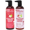 BỘ DẦU GỘI & DẦU XẢ GIẤM TÁO DÀNH CHO MỌI LOẠI TÓC CẢ NAM & NỮ - PURA D'OR APPLE CIDER VINEGAR THIN2THICK ACV SHAMPOO & CONDITIONER FOR ALL HAIR TYPES, MEN & WOMEN, SET (16 OZ X 2)