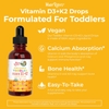 BỔ SUNG VITAMIN D3 + K2 DẠNG GIỌT DÀNH CHO TRẺ TỪ 1-3 TUỔI - MARYRUTH'S VITAMIN D3, K2 - LIQUID SUPPLEMENT FOR TODDLERS - KIDS FOR CALCIUM ABSORPTION STRONG BONES, 1 OZ