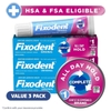 KEM DÁN RĂNG GIẢ - FIXODENT COMPLETE ORIGINAL DENTURE ADHESIVE CREAM, 2.4 OZ, 3 PACK