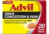 VIÊN UỐNG GIẢM ĐAU VÀ HẠ SỐT - ADVIL SINUS CONGESTION AND PAIN, SINUS RELIEF MEDICINE, PAIN RELIEVER AND FEVER REDUCER, 20 VIÊN