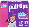 TÃ QUẦN DÀNH CHO BÉ GÁI TỪ 20-28 kg HUGGIES PULL- UPS PLUS TRAINING PANTS FOR GIRLS 5T-6T (46-60 lb/20-28 kg)