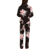 ĐỒ BỘ NGỦ MÀU ĐEN - FLORA NIKROOZ WOMEN'S SATIN TRIM NOTCH COLLAR PJ SET