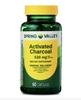 VIÊN BỔ SUNG CHẾ ĐỘ ĂN UỐNG - SPRING VALLEY ACTIVATED CHARCOAL DIETARY SUPPLEMENT CAPSULES FOR GENERAL WELLNESS, 520 MG, 60 VIÊN