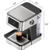 MÁY PHA CÀ PHÊ - CHEFMAN CRAFTBREW 15-BAR ESPRESSO MACHINE W/ STEAM WAND AND TOUCH CONTROLS – STAINLESS STEEL, NEW
