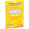 KẸO NGẬM TRỊ HO KHÔNG ĐƯỜNG HALLS SUGAR FREE COUGH DROPS, HONEY-LEMON, 70 VIÊN