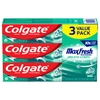 KEM ĐÁNH RĂNG COLGATE MAX FRESH HƯƠNG BẠC HÀ - COLGATE MAX FRESH TOOTHPASTE, MINI BREATH STRIPS, CLEAN MINT, SET 3 TUÝP