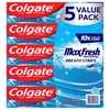 KEM ĐÁNH RĂNG COLGATE MAXFRESH HƯƠNG BẠT HÀ MÁT LẠNH - COLGATE MAXFRESH TOOTHPASTE WITH MINI BREATH STRIPS, COOL MINT (SET 5 TUÝP))