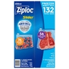 TÚI TRỮ ĐÔNG DẠNG TRƯỢT - ZIPLOC SLIDER FREEZER BAGS (132 TÚI ZIP)