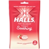 KẸO NGẬM TRỊ HO HALLS THROAT SOOTHING CREAMY STRAWBERRY THROAT DROPS, 25 VIÊN