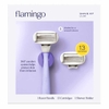 BỘ DỤNG CỤ CẠO RÂU FLAMINGO RAZOR SHAVE KIT, 1 LILAC HANDLE + 13 CARTRIDGES