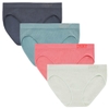 QUẦN LÓT BIKINI DÀNH CHO NỮ SET MÀU XANH - DKNY LADIES' SEAMLESS RIB BIKINI UNDERWEAR, SET 4 CÁI