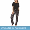 BỘ ĐỒ NGỦ PYJAMA MÀU ĐEN DÀNH CHO NỮ - FLORA NIKROOZ LADIES' 2-PIECE PAJAMA SET