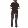 BỘ ĐỒ NGỦ PYJAMA MÀU ĐEN DÀNH CHO NỮ - FLORA NIKROOZ LADIES' 2-PIECE PAJAMA SET