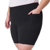 QUẦN THỂ THAO NĂNG ĐỘNG DÀNH CHO NỮ MÀU ĐEN - MONDETTA LADIES' ACTIVE RIBBED BIKE SHORT