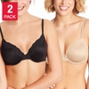 ÁO NGỰC NỮ - MAIDENFORM LADIES' COMFORT DEVOTION BRA, 2 PACK, BLACK