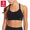 ÁO NGỰC THỂ THAO NỮ SET MÀU ĐEN - PUMA LADIES' SPORTS BRA, SET 3 CÁI