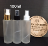 Chai thuỷ tinh mờ vai vuông đầu xịt phun sương 100ml