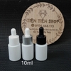 Chai thủy tinh sơn trắng 10ml đầu bóp