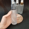 Chai thủy tinh mờ vai vuông 100ml đầu xịt giọt