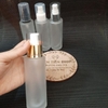 Chai thủy tinh mờ vai vuông 100ml đầu xịt giọt