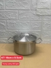 Nồi Inox Cao Cấp 3 Đáy _ Dung Tích: 2 Lít _ [ Kích Thước: 16cm x 9.5cm ]