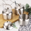 Hũ Gia Vị Inox 4 Ngăn Kèm Kệ [ Thép Không Gỉ ]