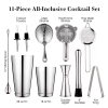Sét 11 Dụng Cụ Pha Chế Cao Cấp Inox #304 - Màu Silver [ Thép Không Gỉ ]