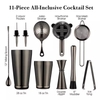 Sét 11 Dụng Cụ Pha Chế Cao Cấp Inox #304 - Màu Shiny Black [ Thép Không Gỉ ]