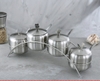 Hũ Gia Vị Inox 4 Ngăn Kèm Kệ [ Thép Không Gỉ ]