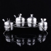 Hũ Gia Vị Inox 4 Ngăn Kèm Kệ [ Thép Không Gỉ ]