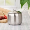 Hũ Gia Vị Inox 4 Ngăn Đế Tròn Xoay [ Thép Không Gỉ ]