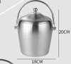 Xô Đá Inox #304 Mờ Cao Cấp Giữ Nhiệt 2 Lớp Dày