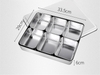 Hũ Gia Vị Inox 6 Ngăn Nắp Rời [ Thép Không Gỉ ]
