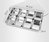 Hũ Gia Vị Inox 8 Ngăn Nắp Rời [ Thép Không Gỉ ]