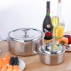 Nồi Lẩu Inox #304 Cao Cấp Dày 3 Lớp [ Màu Bạc Inox ]