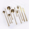Bộ Dao Muỗng Nĩa Inox #304 Cao Cấp Cán Tròn W05 [ Màu Gold ]