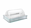 Khay Thức Ăn Buffet Hình Chữ Nhật Đĩa Inox Nắp Kính B3002