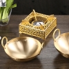 Bếp Cồn Gang Cao Cấp - Mạ Vàng