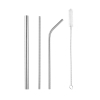 Sét 3 Ống Hút Inox #304 + Cọ Rửa [ Kích Thước : 21cm ]