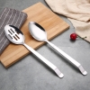Sét 2 Thìa Trộn Salad Inox #304 Cao Cấp Cán Cong [ Kích Thước 27.5cm ]