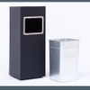 Thùng Rác Inox Vuông 2 Trong 1 Có Khay Đựng Gạt Tàn [ Kích Thước : 25cm x 61cm