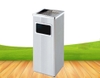 Thùng Rác Inox Vuông 2 Trong 1 Có Khay Đựng Gạt Tàn [ Kích Thước : 25cm x 61cm