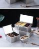 Hũ Gia Vị _ Khay Gia Vị Topping Chữ Nhật Inox #304 [ Từ 3 Ngăn _ 4 Ngăn _ 5 Ngăn _ 6 Ngăn ]