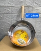 Quánh Nhôm _ Chảo Nhôm Tay Cầm Cán Gỗ [ KT: 16cm & 18cm & 20cm & 22cm & 24cm ]
