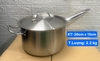 Nồi Quánh Inox Tay Cầm - 3 Đáy _ [Kích Thước: 16cm _ 18cm _ 20cm _ 22cm _ 26cm ]