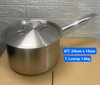 Nồi Quánh Inox Tay Cầm - 3 Đáy _ [Kích Thước: 16cm _ 18cm _ 20cm _ 22cm _ 26cm ]