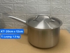 Nồi Quánh Inox Tay Cầm - 3 Đáy _ [Kích Thước: 16cm _ 18cm _ 20cm _ 22cm _ 26cm ]
